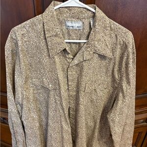Wrangler Tan Paisley Print Shirt